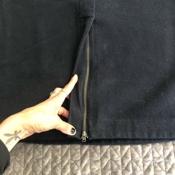 NEW Free People midi skirt with double zip black - Picture 3 of 6